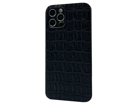 Накладка Leather Crocodile iPhone 13 Pro black