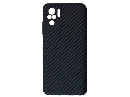 Пластиковый углеродный чехол для Redmi Note 10/10s/Poco M5s черный