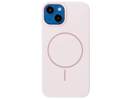 Case soft touch "NO LOGO" MagSafe низ iP 13/14 (19) pudra