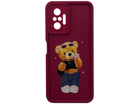 TPU Bear Camera Redmi Note 10 Pro marsala