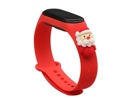 Ремінець Cartoon New Year Mi Band 3/4 Santa red