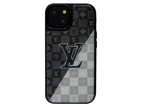 Накладка Luxury Shine LV iPhone 15 black