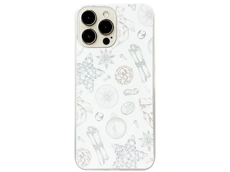 Накладка силікон Print iPhone 13 Pro Max Christmas Mood white