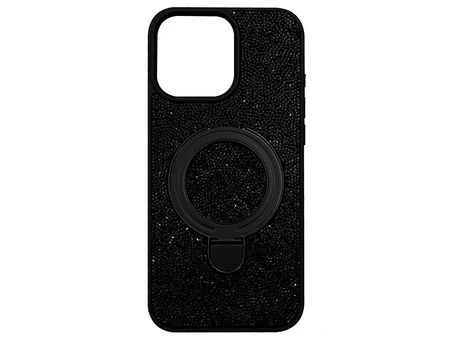 Swarovski Grainy Diamonds MagSafe + Ring iPhone 16 Pro Max black