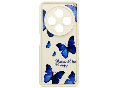 TPU Butterflies Blue Camera Redmi 14C/A4/Poco C75 vanilla