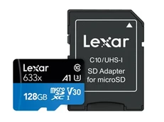 Карта пам'яті (UHS-1 U3) Lexar 128Gb (10) +adapter