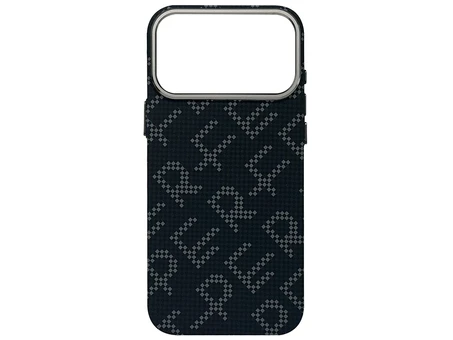 Накладка Elite Carbonique Metal Frame iPhone 17 Pro Max black/gray