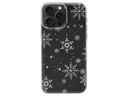 Накладка Silicone Snowflake Pattern iPhone 15 Pro Max clear