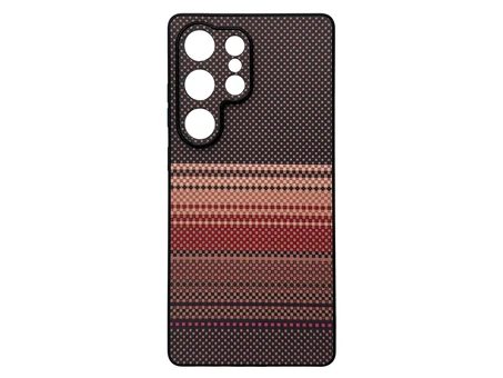 Накладка Elite Carbonique Samsung S25 Ultra beige/red/black