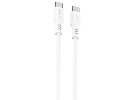 Кабель Proove Rebirth Type-C to Type-C 60W (1m) white
