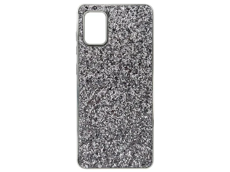 Накладка Level Shining Samsung A31 black/silver
