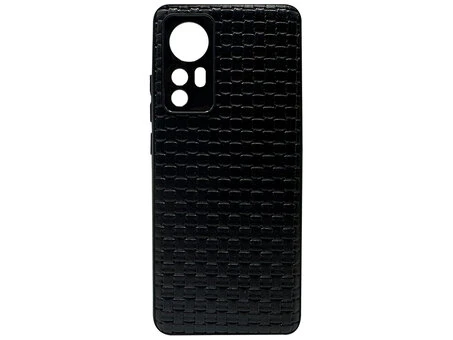 Накладка Leather Wicker Xiaomi 12/12X black