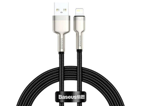 Кабель Baseus Cafule Metal Lightning 2.4A (0.25m) black