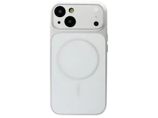 Накладка AG Nano Glass MagSafe iPhone 15 silver