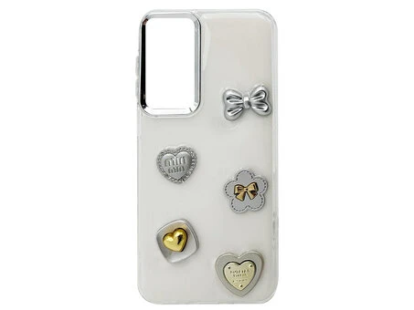 Силікон Milk Glitter 3D Silver Mil Mil Samsung M35 white