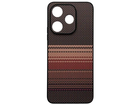 Накладка Elite Carbonique Redmi 13/Poco M6 beige/red/black