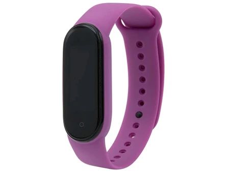 Силиконовый ремешок Mi Band 5/6 фиолетовый