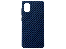 Plastic Carbon Case Samsung A31 blue