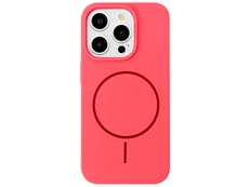 Case soft touch "NO LOGO" MagSafe низ iP 15 Pro (29) neon peach