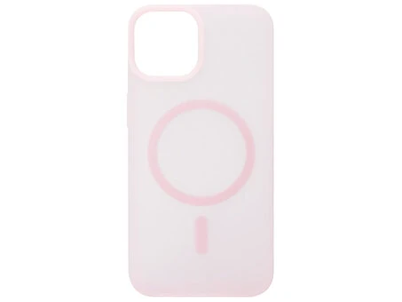 Накладка Silicone Matt MagSafe iPhone 13/14 light pink