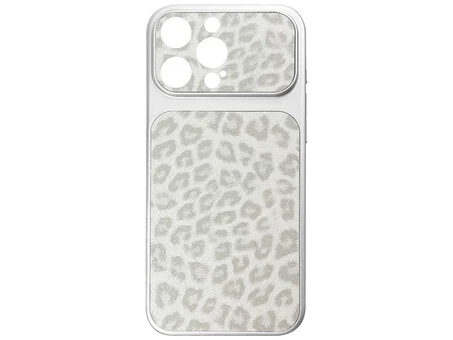 Накладка Leopard Look iPhone 16 Pro Max silver