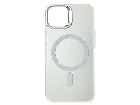 Накладка Magnetic Matte MagSafe iPhone 13/14 white