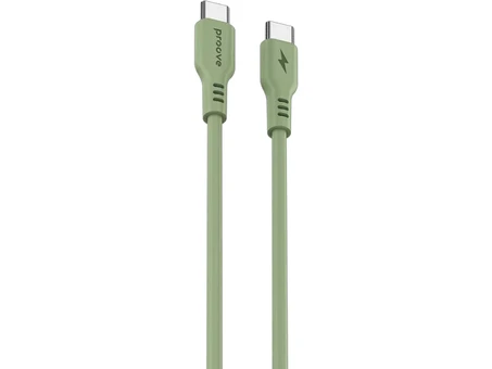 Кабель Proove Rebirth Type-C to Type-C 60W (1m) green