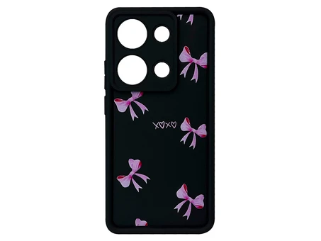 TPU Bows Xoxo Camera Redmi Note 13 Pro 4G/Poco M6 Pro 4G/Redmi Note 14S black