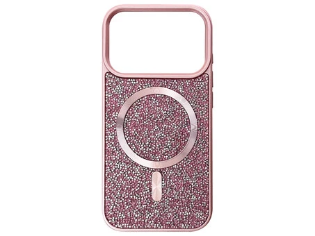 Swarovski Grainy Diamonds MagSafe iPhone 17 Pro Max pink