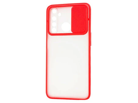 Matte case hide camera Realme 5/6i/C3 red