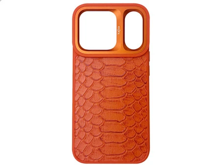 Kajsa Snake Pattern MagSafe iPhone 17 Pro Max orange