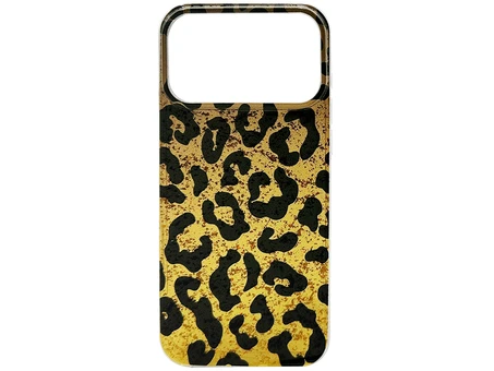 Накладка Paint Stroke Leopard shine iPhone 17 Pro Max black/gold