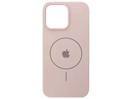 Case soft touch "NO LOGO" MagSafe низ iP 15 Pro Max (19) pudra