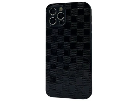 Накладка Leather Cube iPhone 12 Pro black