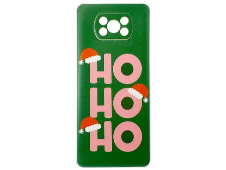 Силиконовый чехол Print Poco X3/X3 Pro Green ho ho ho