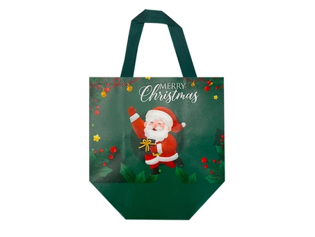 Сумка Новорічна Merry Christmas Santa Claus 31x17x31 green