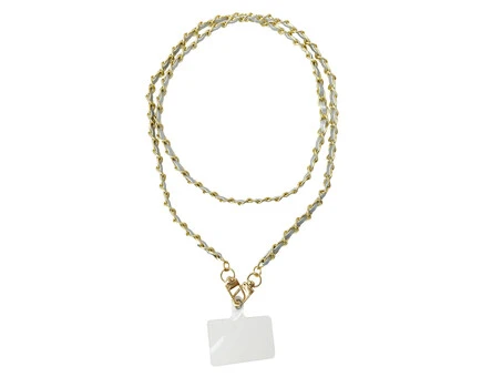 Ремінець-шнурок для телефону Chanel chain silver