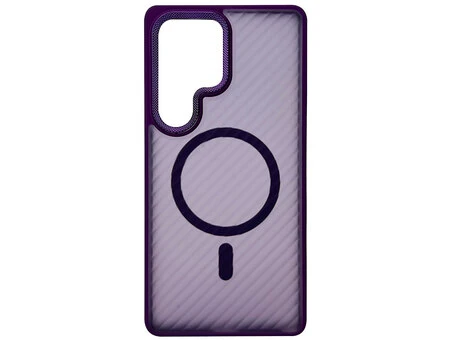 Shadow Matt Metal Buttons Wavy Pattern Corrugated MagSafe Samsung S25 Ultra dark purple