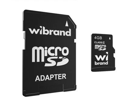 Карта пам'яті Wibrand 4Gb (4) + adapter