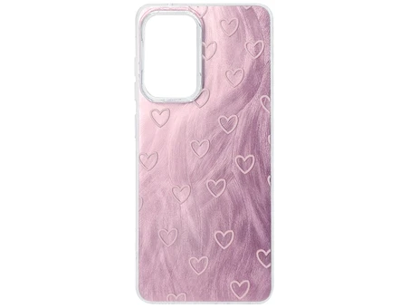 Накладка Paint Stroke Hearts Samsung A52/A52s pink