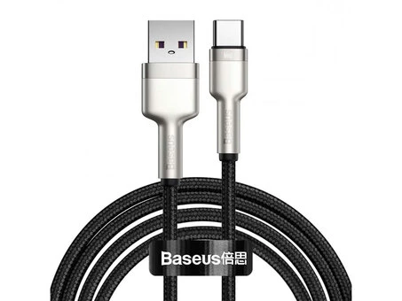 Кабель Baseus Cafule Metal Type-C 66W 6А (0.25m) black