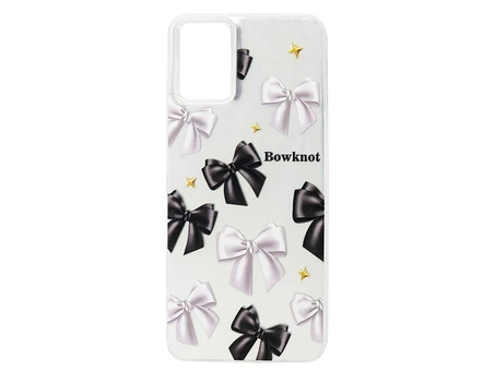 Накладка Paint Stroke Bowknot Samsung A22/M22/M32 silver