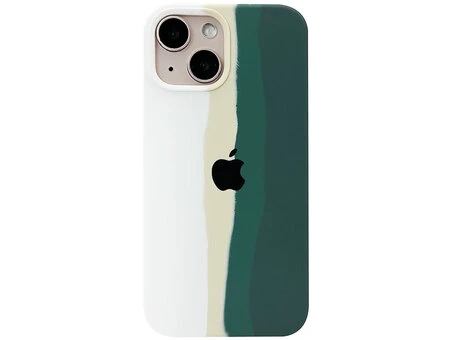 Case soft touch Colorfull iPhone 13 mini dark green/white