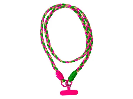 Ремінець-шнурок для телефону double binding pinkgreeneige