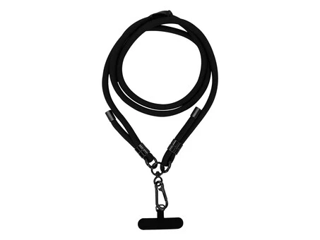 Ремінець-шнурок для телефону з карабіном (1.5m) black