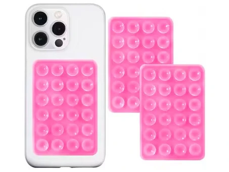 Наліпка на липучках двостороння pink