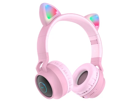 Навушники HOCO W27 CAT EAR Wireless Pink