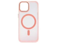 Shadow Matt Metal Buttons Corrugated MagSafe iPhone 15 pink