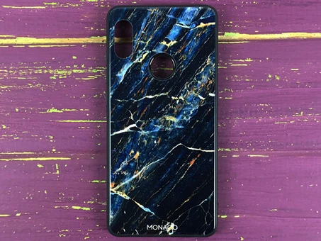 TPU+Glass Redmi Note6/6Pro Голубой Мрамор