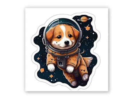 3D стікер Stix пес космонавт